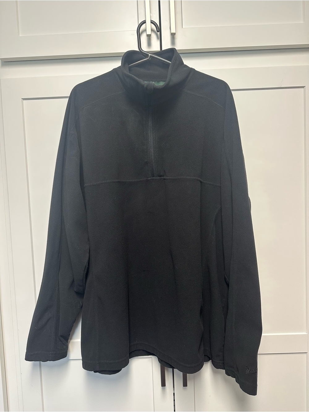 Woolrich Men’s Fleece Pullover, 1/2 zip, Sz XL Black